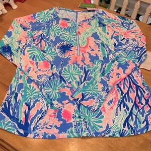 NWT LILLY PULITZER UPF 50 DELAYNEE MERYL TOP SIZE XL